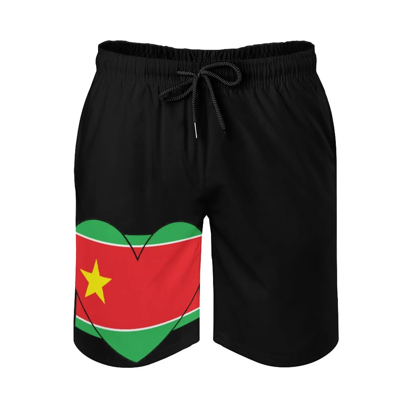 

I Love Guadeloupe Classic Anime CausalHot Sale Adjustable Drawstring Breathable Quick Dry Men's Beach Shortsrunning Loose Elasti