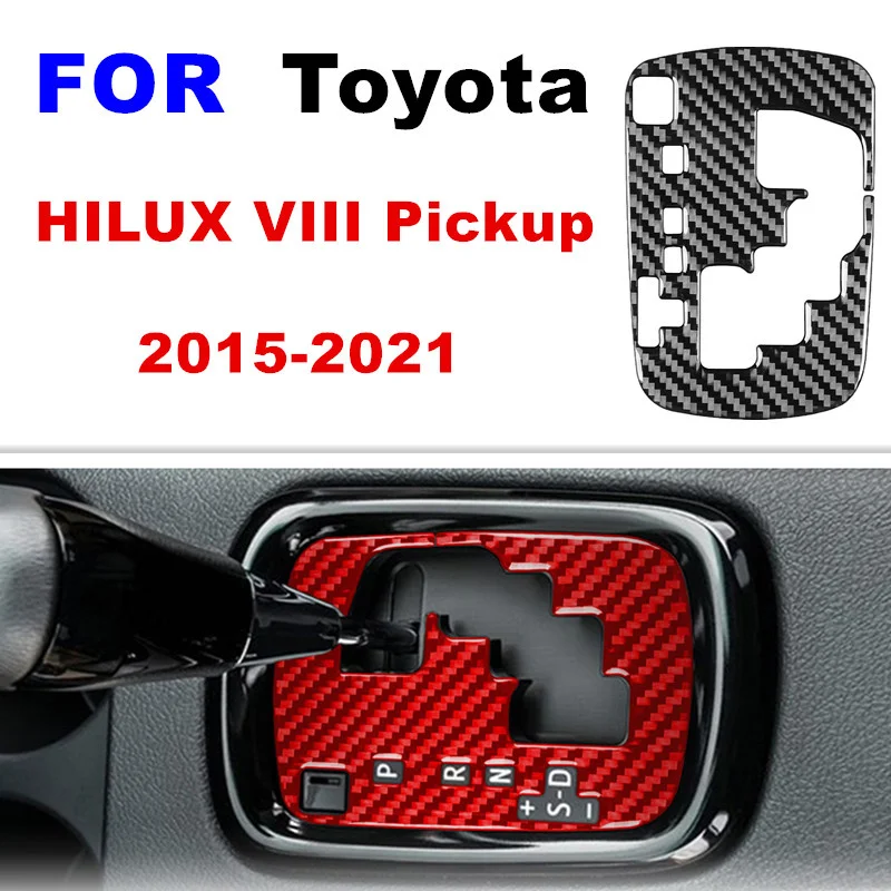 

Автомобильная Защитная Наклейка для панели переключения передач из углеродного волокна для Toyota HILUX VIII Pickup 2015 2016 2017 2019 2020