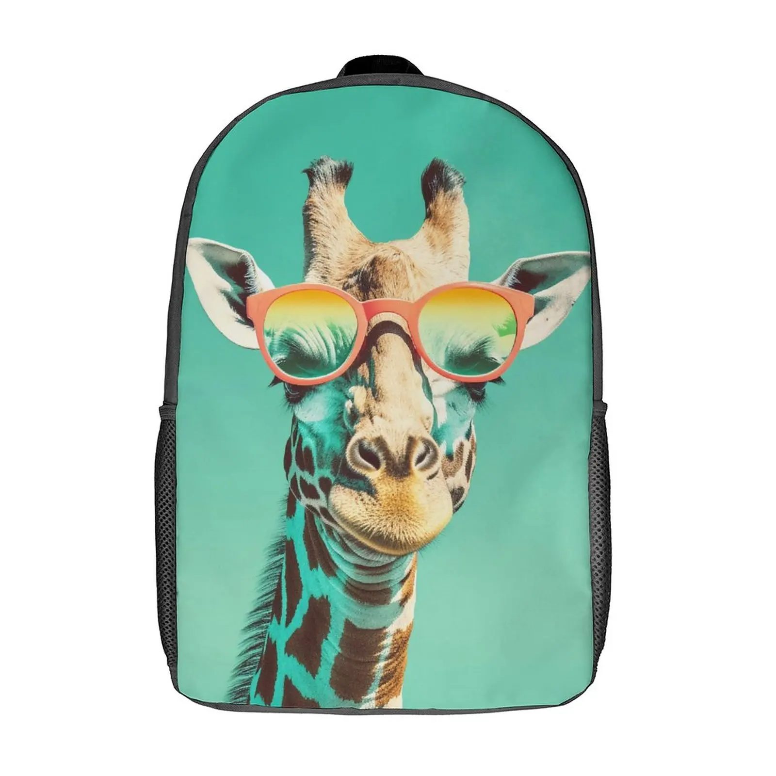 

Giraffe Backpack Student Graphic Illustration Sunny Beach Sunglasses Print Backpacks Kawaii High School Bags Day Custom Rucksack