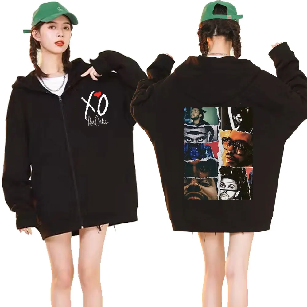 

Singer The Weeknd Tour Albums Concert Zip Up Sweatshirt Men Woman 90s Vintage Hip Hop Zipper Jacket Hoodies Oversized Male Coats
