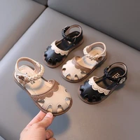 infant bbay cross tied summer girls beach shoes classic black white pink roman sandals cut outs kids girl sandals for children