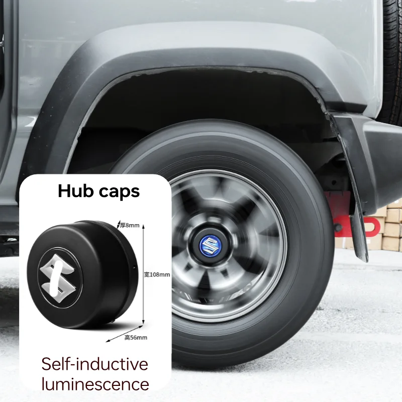 

Колпачки ступицы с самоиндуктивным свечением для Suzuki Jimny JB64 Sierra JB74W 2019 2023, наружные аксессуары, рамы