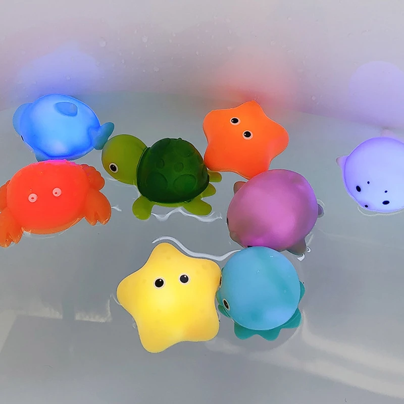 5 шт./компл. Детские мигающие игрушки для купания детская мультяшная ванна с