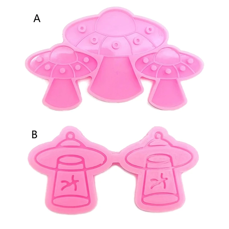 

Cute UFO Alien Shape Silicone Mold Decorative Pendant Mold Handmade Epoxy Silicone Mold Epoxy Resin Molds Making Crafts