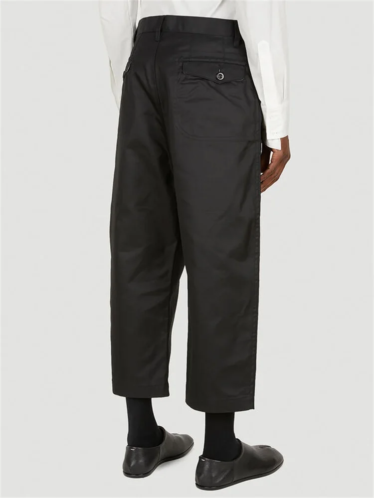 Брюки мужские прямые модные Молодежные штаны с завышенной талией брюки больших