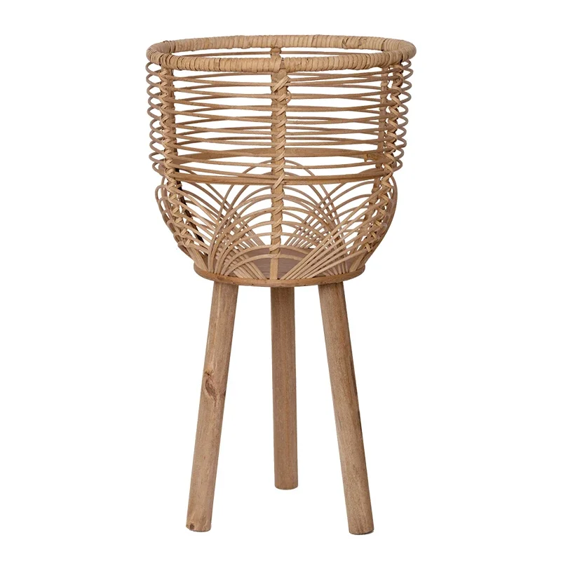 Подставка для цветов уличная подставка из натурального ротанга Плетеный