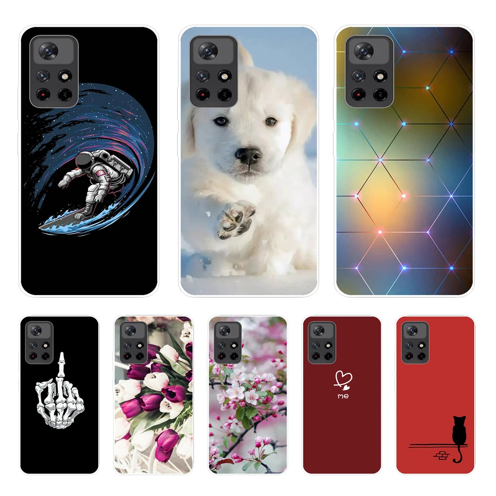 For Xiaomi Redmi Note 11 Case Poco M4 Pro 5G Phone Case Fashion Pattern Soft Silicone TPU Back Cover For Redmi Note11 Pro Plus