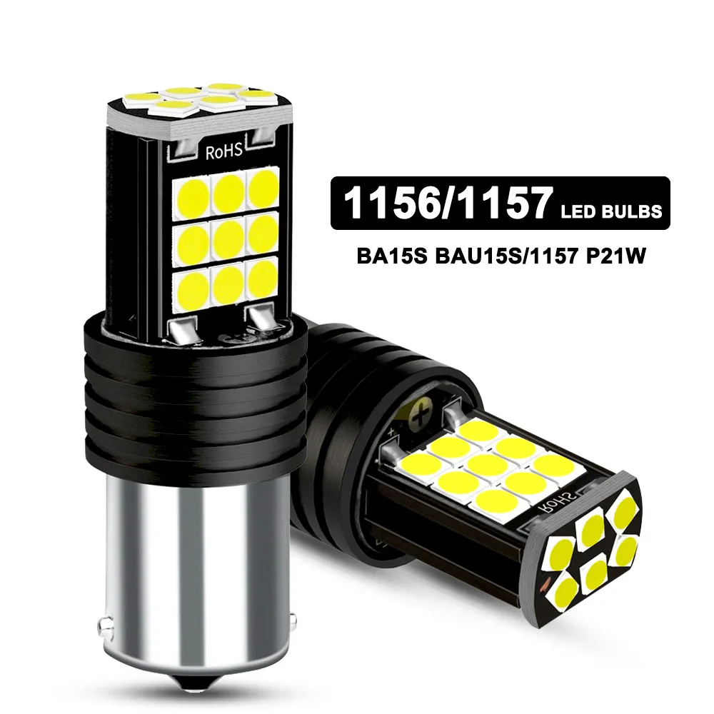 

2Pcs Ba15s P21w Led1156 Py21w Bau15s Super Bright 3030SMD 1157 Led Bay15d P21/5w Car Turn Signal Lamp Brake Backup Light 12V