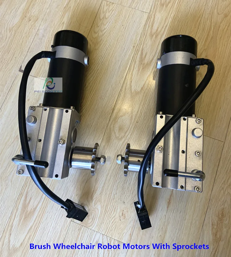 

Brush Wheelchair Robot Motors With Sprockets with electromagnetic brake PEWM-S