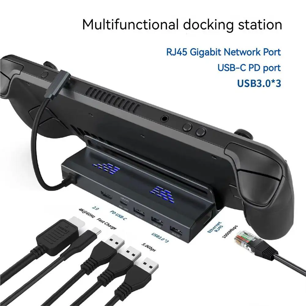 

GP-820 Multifunctional Video Conversion Dock For Steam Deck TV Converter Expansion Dock With Cable Port TV Conversion Base