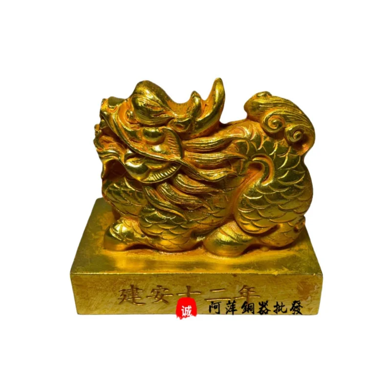 Антикварная большая печать для крана Kowloon Jinxi украшение с принтом дракона