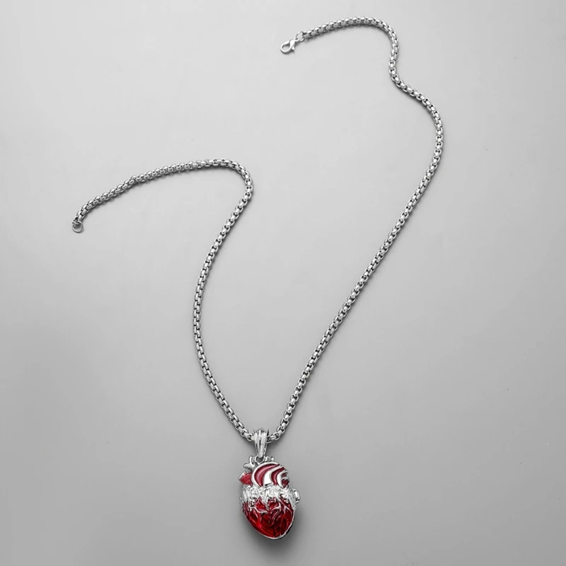 

Ожерелье с подвеской в виде сердца для женщин и мужчин, светящаяся коробка, звено, цепочка, колье унисекс, ювелирные изделия для женщин и девушек-подростков
