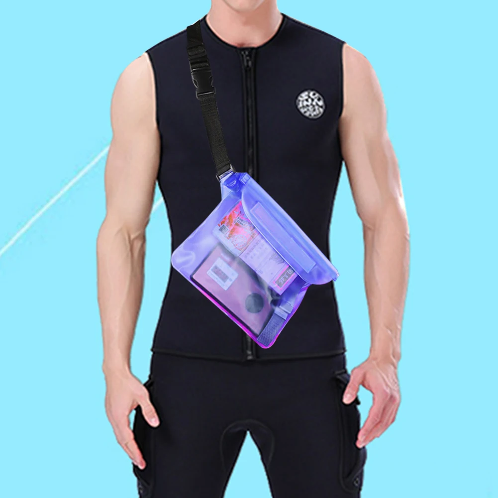 

Swimming PVC Waterproof Bag Shoulder Waist Pack Dry Bag Mobile Phone Case Cover for Boating River Trekking Kayaking Water Sport