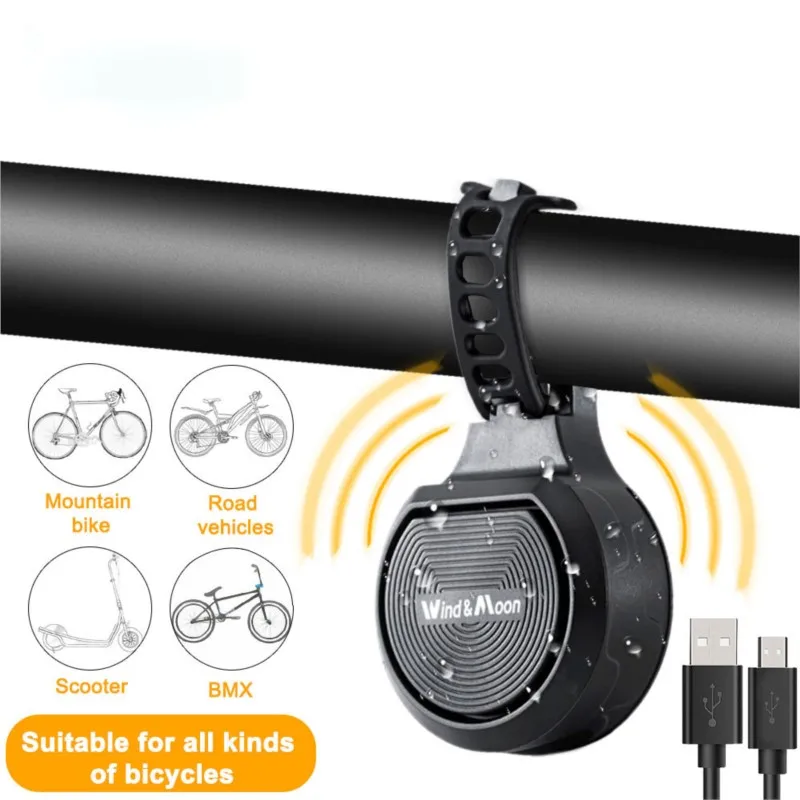 

ZK30 Electric Bike Bell Bicycle USB Loud Horn Alarm Anti Theft Ring Handlebar Speaker Doorbell Scooter Road MTB Bike Accessories