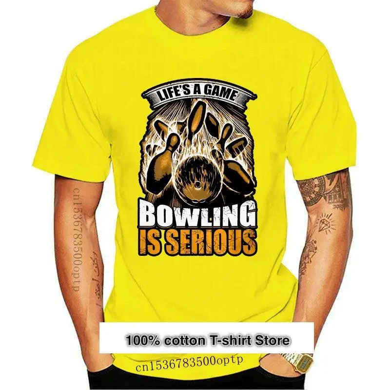 

Camiseta de Bowling para hombre, camisa para mujer, serious, nueva