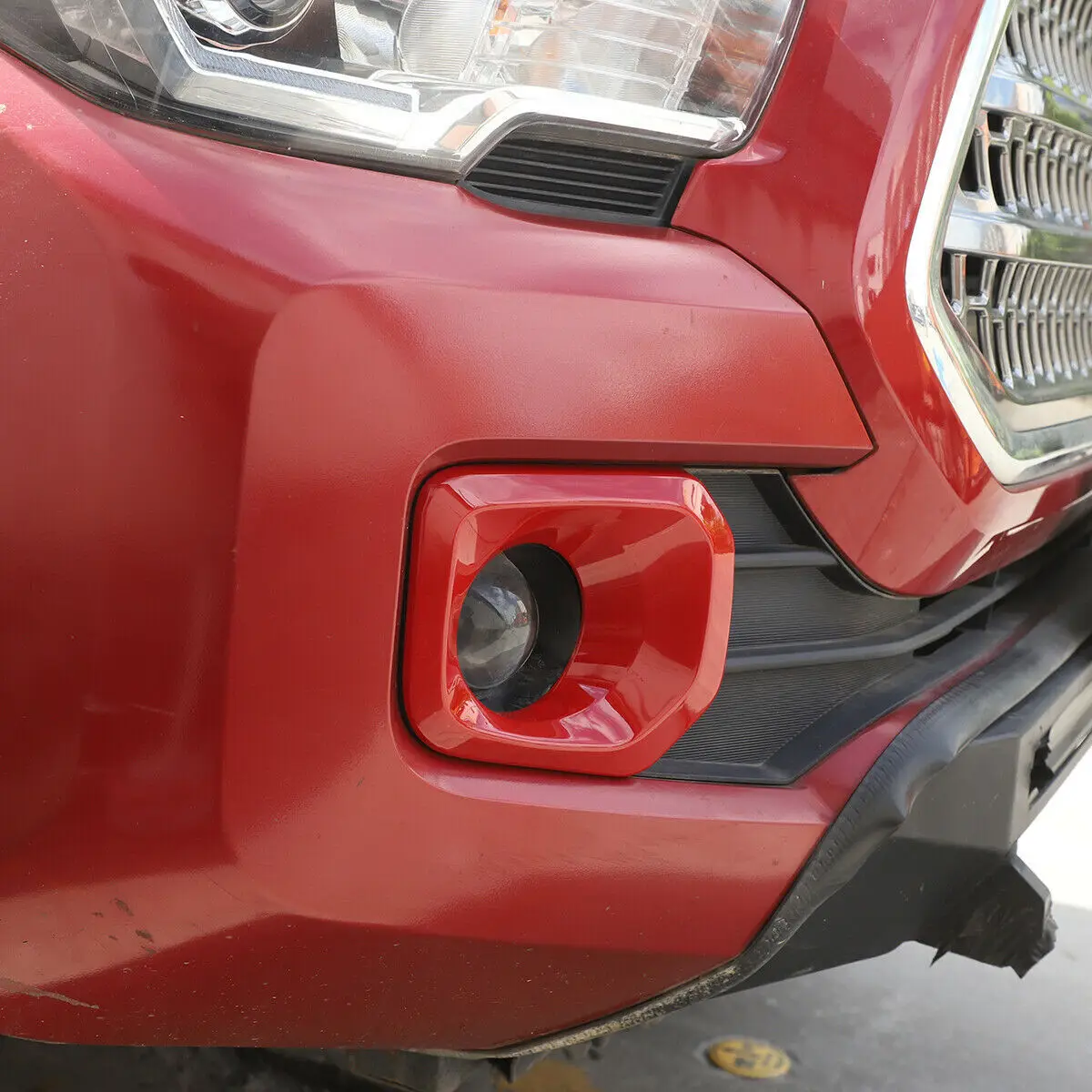 Красная ABS передняя противотуманная лампа Задняя панель для Toyot @ Tacom 2016-2022