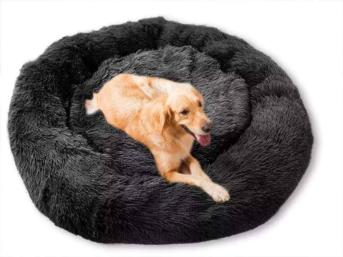 

Pet Bed for Dog Extra Large Dog Round Kennel Breathable Solid Houses for Large Dogs Cat Beds Plush Donut Sleeping Bag Anti-Slip