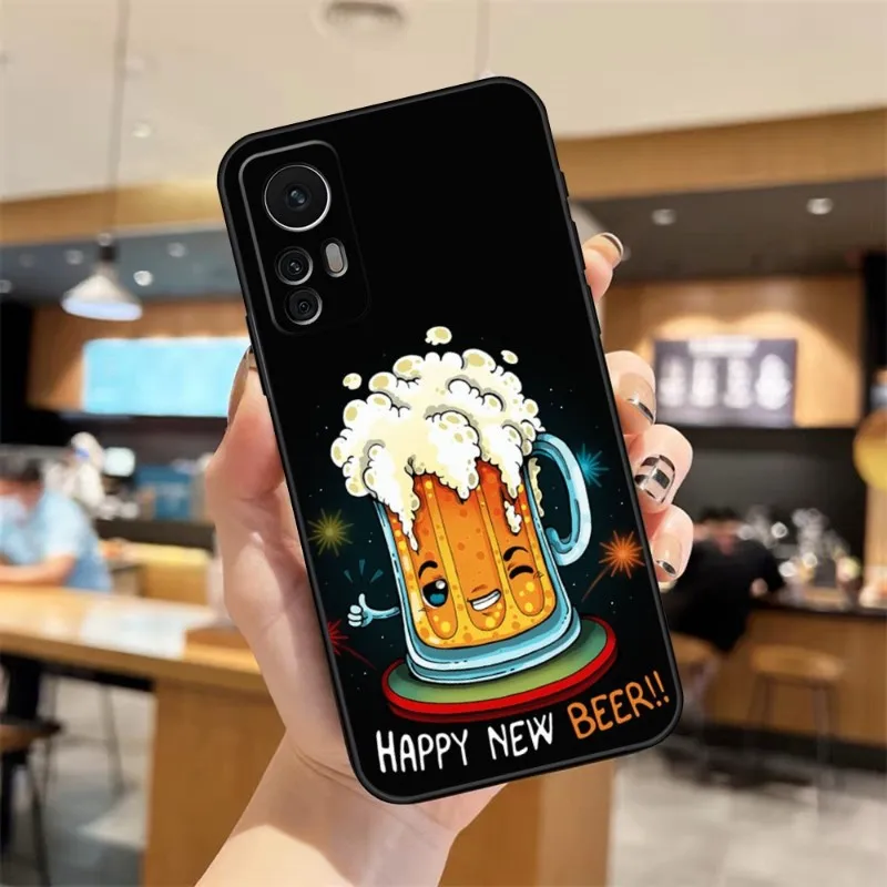 Чехол для телефона с пивом Redmi Note 11S 11 10 10S 9S 8T 7 8 8A 9 9A 9C 9T 10X Черный силиконовый чехол