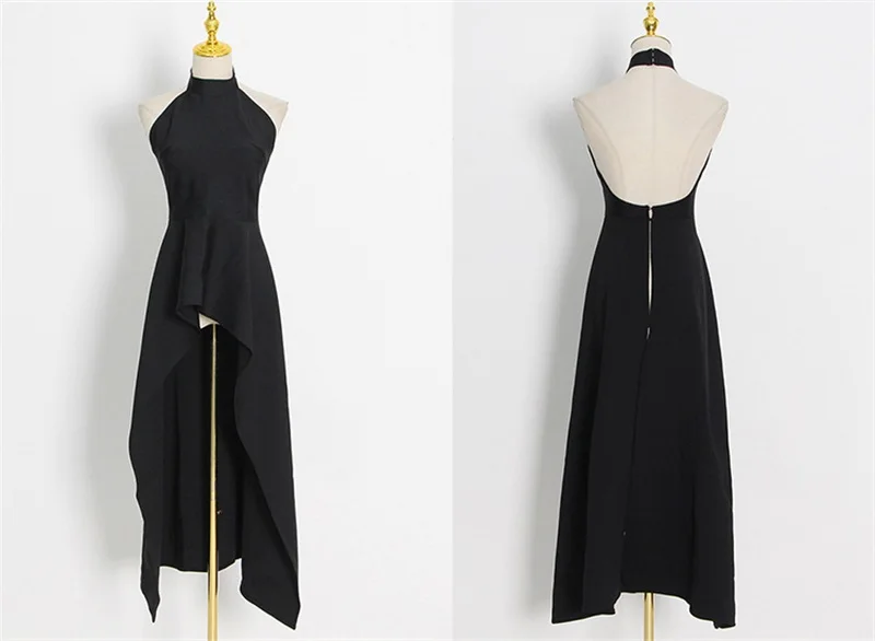 Черно-белое вечернее платье комплект из 2 предметов с юбкой сексуальное без