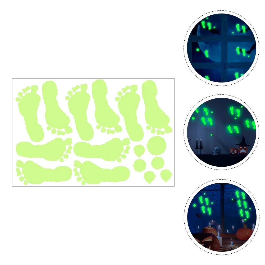 

Wall Sticker Stickers Decals Windowglow Decal Luminous Thedark Scary Spookyhorror Decorations Clings Door Decor Haunted Glowing