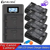 lp e6 lpe6 lp e6 e6n battery 2000mah lcd dual charger for canon eos 5ds r 5d mark ii 5d mark iii 6d 7d 80d 90d eos 5ds r camera
