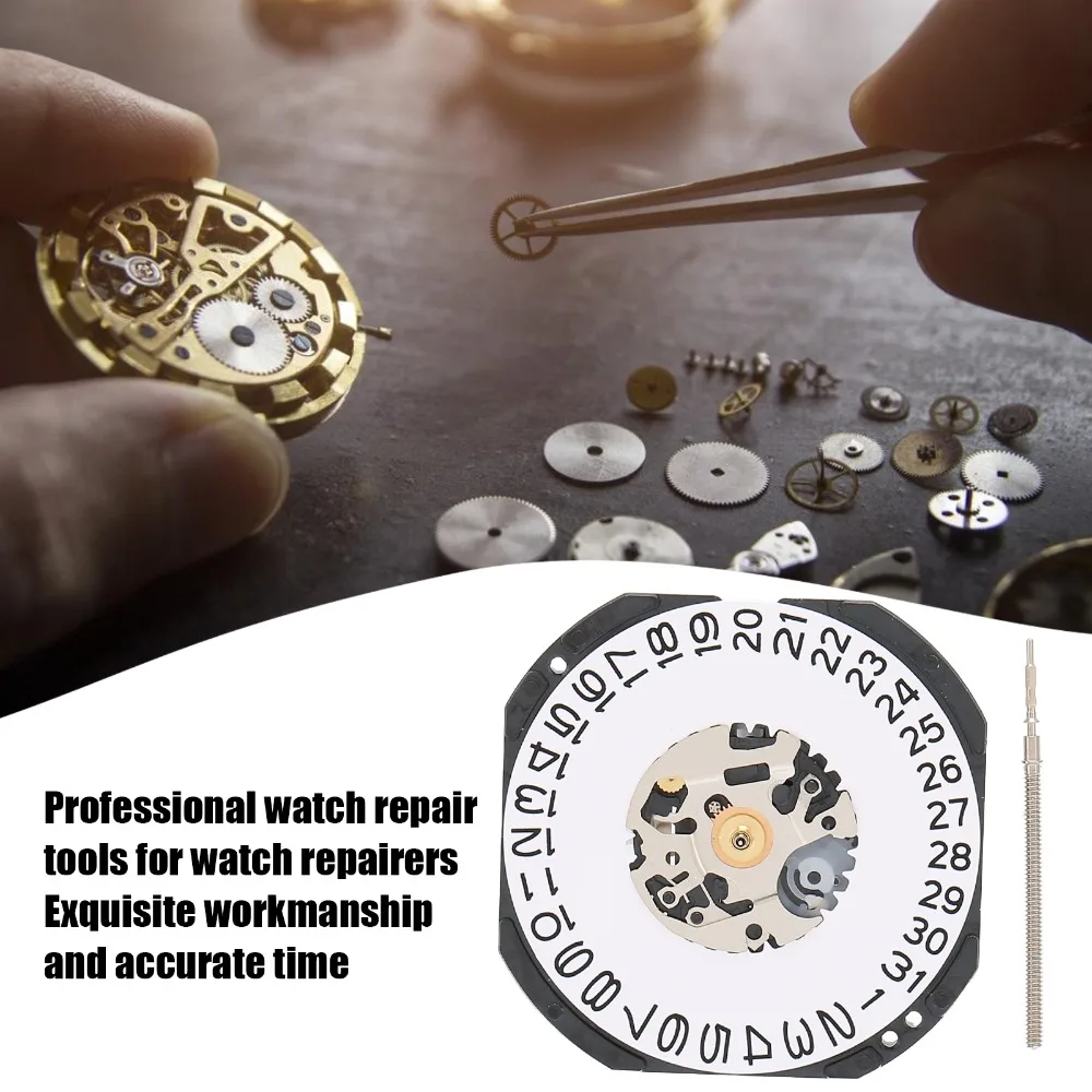 Фото Прецизионная функция даты, кварцевый механизм, функция календаря, модель VX42, механизм для часов, аксессуары, ремонт часов №4