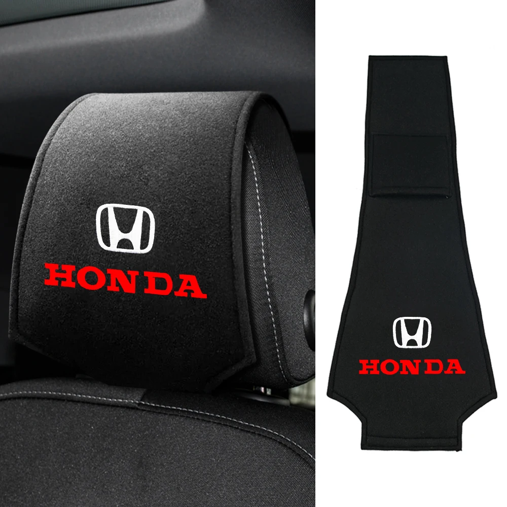 

Car Accessories Headrest Cover Auto Styling Leather Neck Pillow Case Head Rest Cushion For Honda Civic Accord 7 X1 Fit HRV Jazz