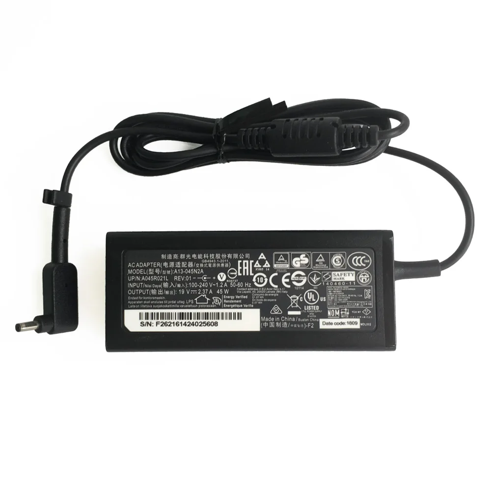 Зарядное устройство для ноутбука Genu Acer Spin 5 SP513 SP513-52N-54SF Aspire Switch SW5-173 AC адаптер 19V 2.37A