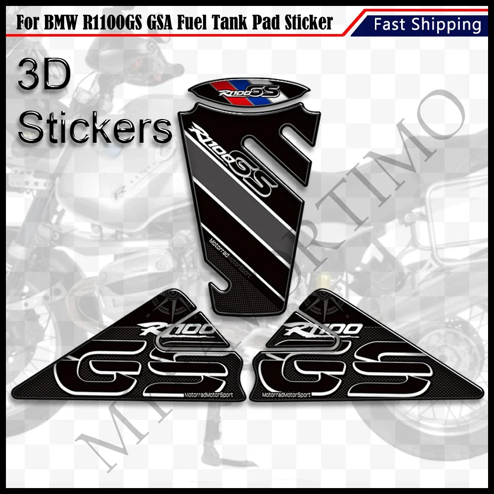 For BMW R1100GS R 1100 GS R1100 GSA Motorcycle Stickers Decals Protection Gas Fuel Oil Kit Knee ADV Adventure Tank Pad Grips