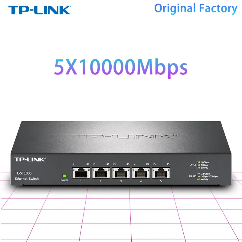 Tp-link 10gbe Switch 10gb Switch 10gb Network  Ethernet 10 Gigabit Tl-st1005 Lan All 5*10000mbp RJ45 conector ethernet