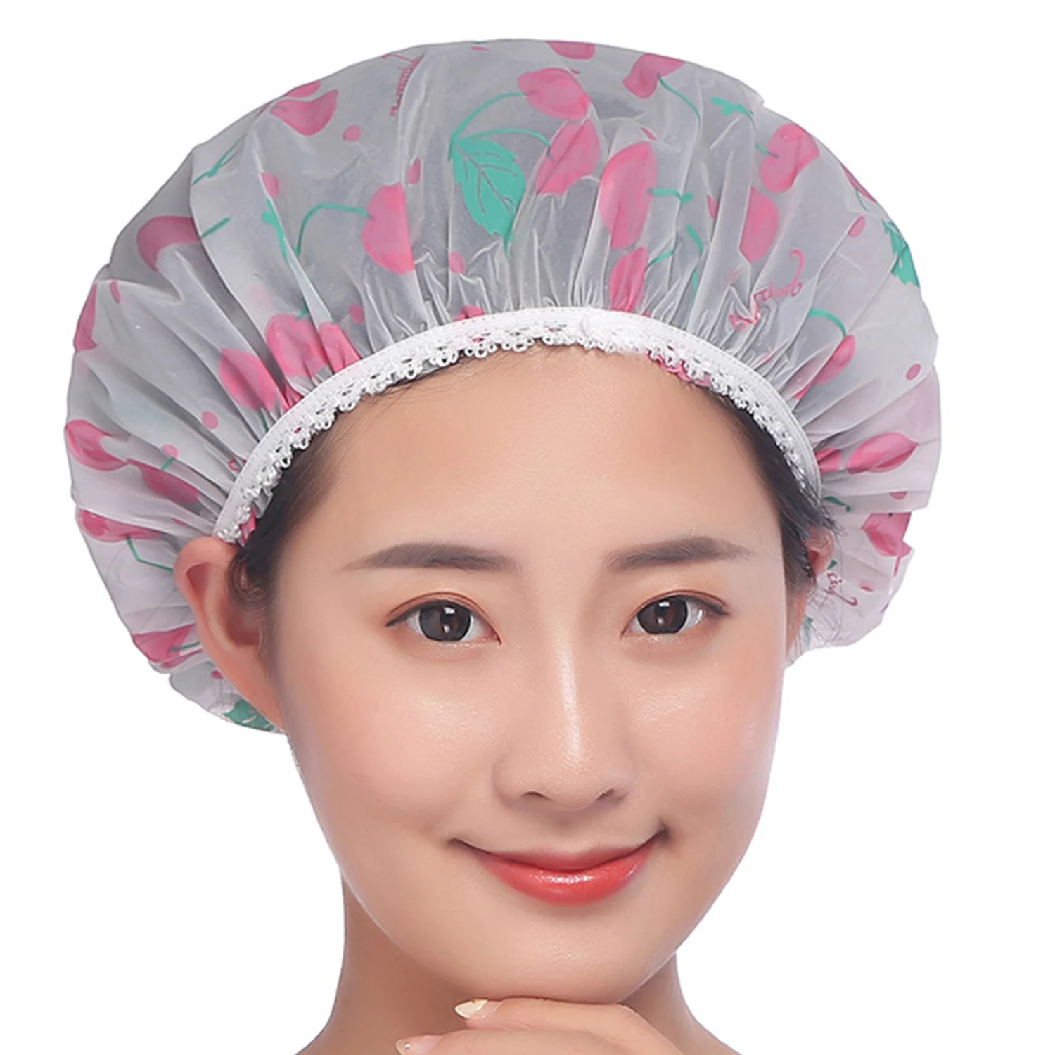 

New Waterproof Bath Hat Thickened Waterproof And Oil Fume Cap Women Spa Hair Salon Supplies Shower Cap Bathroom Accessories
