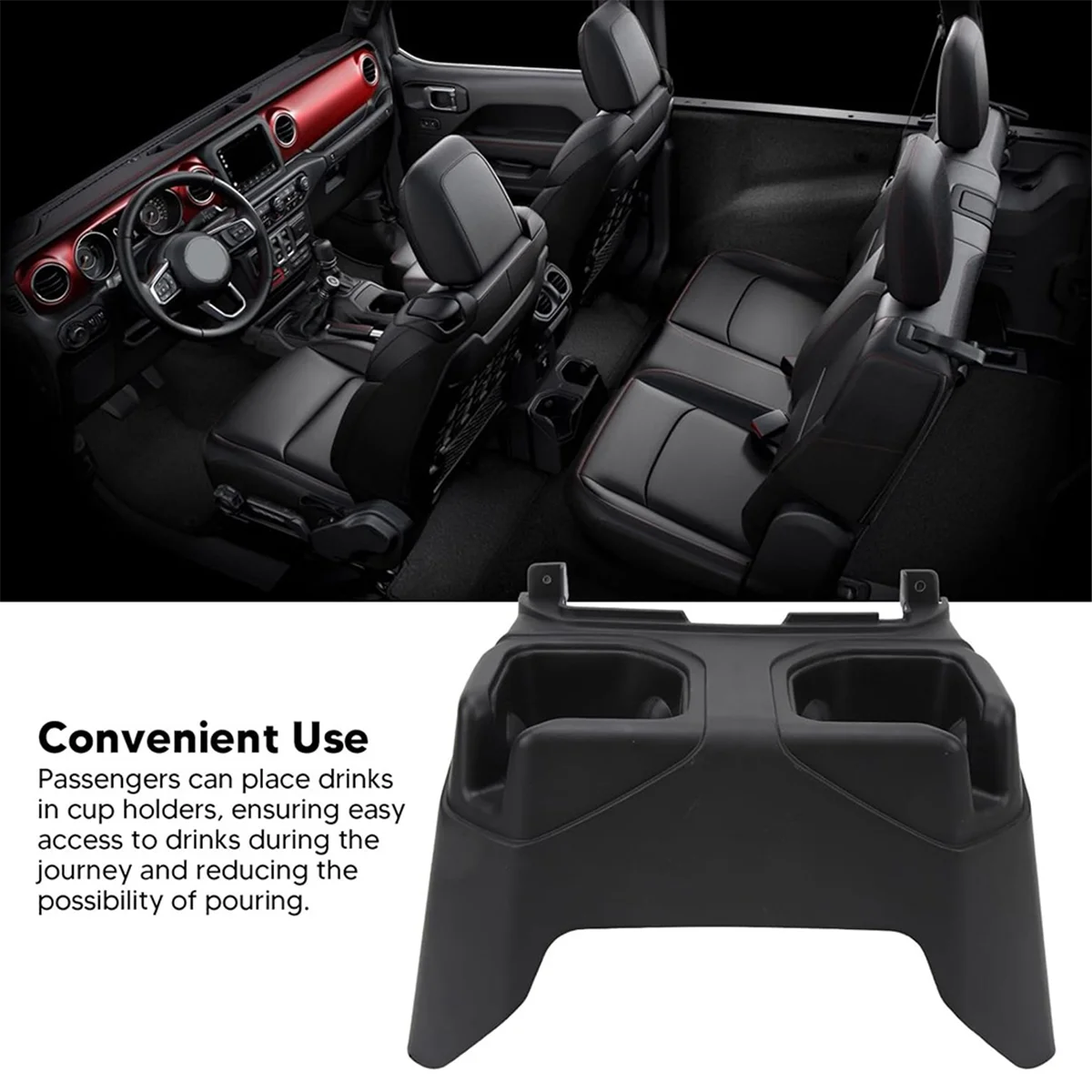 Автомобильный напольный держатель центральной консоли на заднем сиденье 6BN67TX7AB