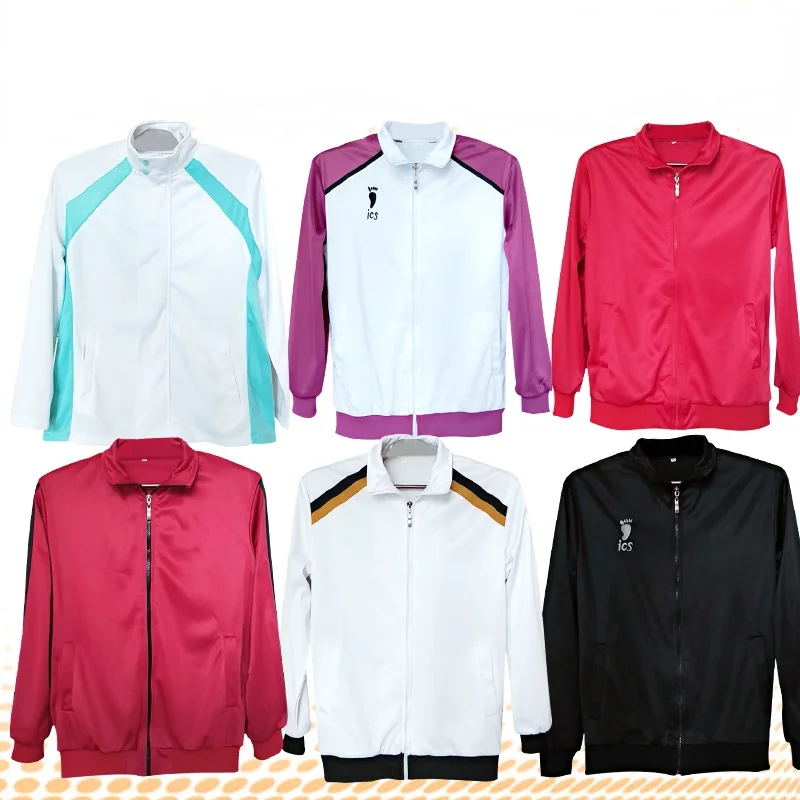 

Haikyuu Karasuno Nekoma Fukurodani Aoba Johsai Shiratorizawa Hoodie Jacket Cosplay Costume Haikiyu Men Women Jersey Sportswear