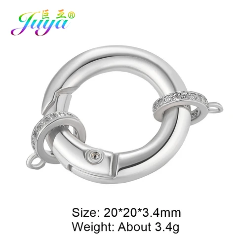 Карабин Juya из меди с цирконом для рукоделия