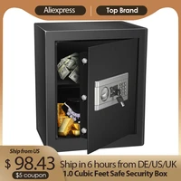 1 53 cubic feet electronic security safe box security digital safe box code and key for home office hotel jewelry cash storage