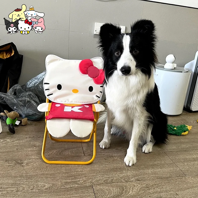 

Hello Kitty Folding Chair Children's Chair Cartoon Cute Small Chair Outdoor Picnic Fishing Portable Foldable Bench for Kid Girl