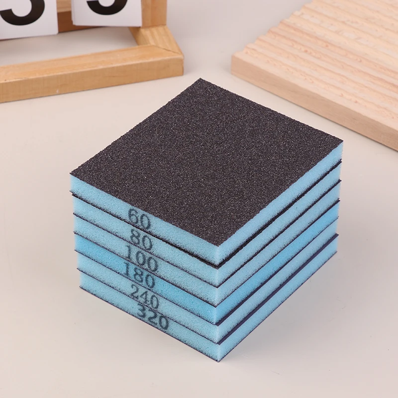 Набор из 6 шлифовальных поролонов 60-320 Грит моющиеся и многоразовые блоки для