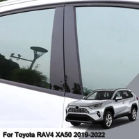 car styling pvc car window pillar trim sticker middle bc column sticker external auto accessories for toyota rav4 xa50 2019 2022