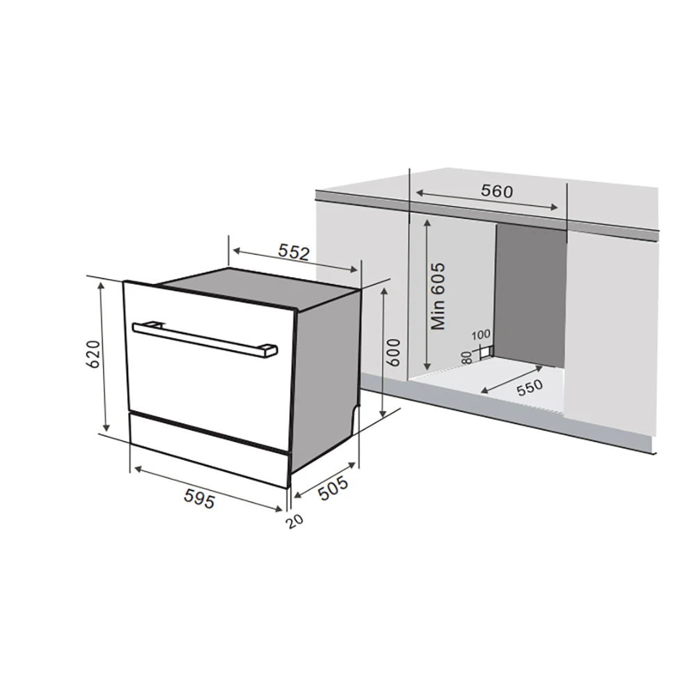 Functional Household built-in Dish Washing Machine Automatic Smart Dishwasher Mini With Ce For Kitchen |