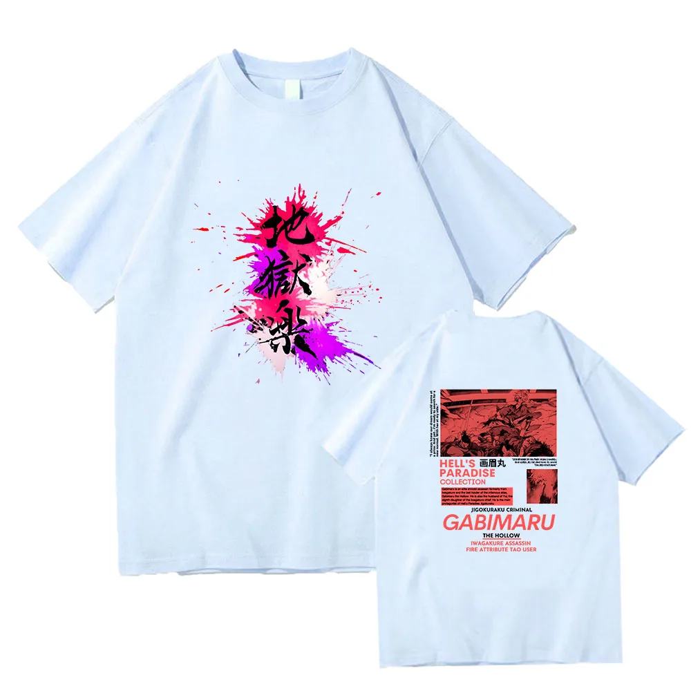 

Hell's Paradise Jigokuraku T Shirts WOMEN 100% Cotton Tshirts Manga/Comic Popular Characters LOOSE T-shirts Gabi Maru The Hollow