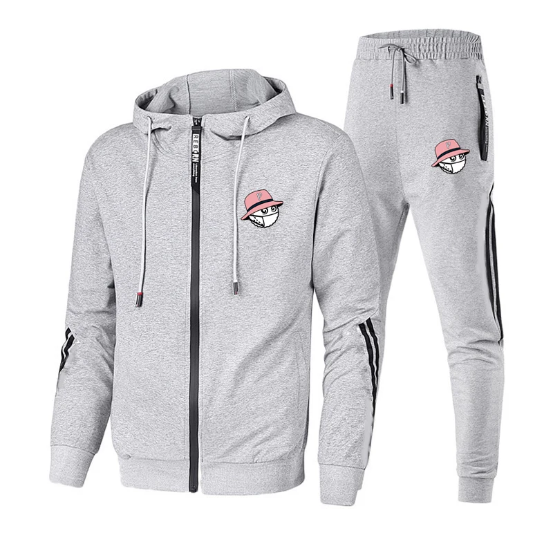 

Spring Golf New 2023 Men's Suit New Long Sleeve Hoodie Hooded Sweatshirt Sweatpant Fashion Zipper Cardigan Pullover Jacket Sets