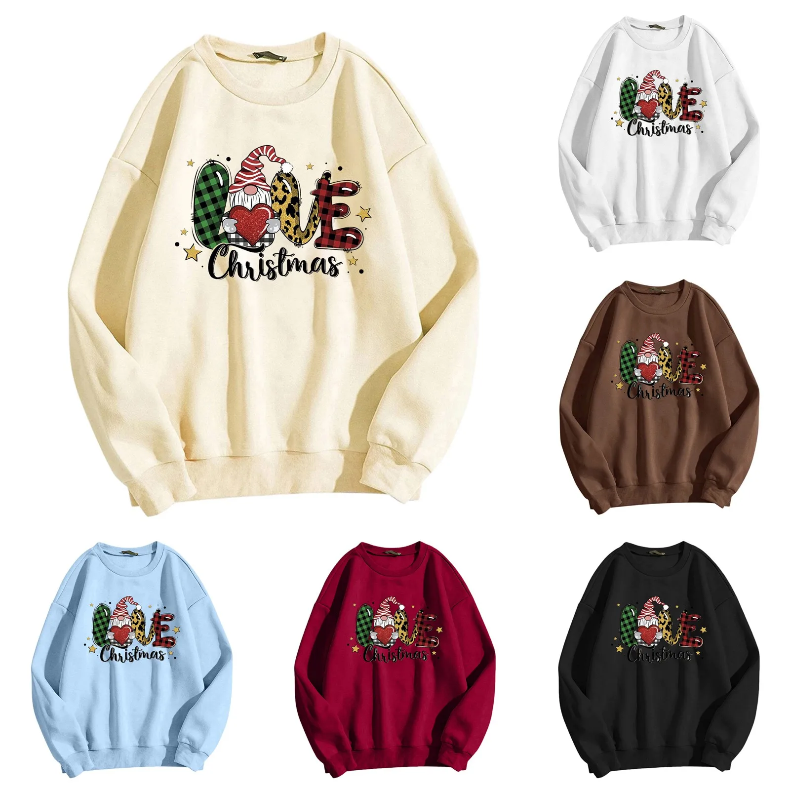 

Женский свитшот с длинным рукавом и круглым вырезом