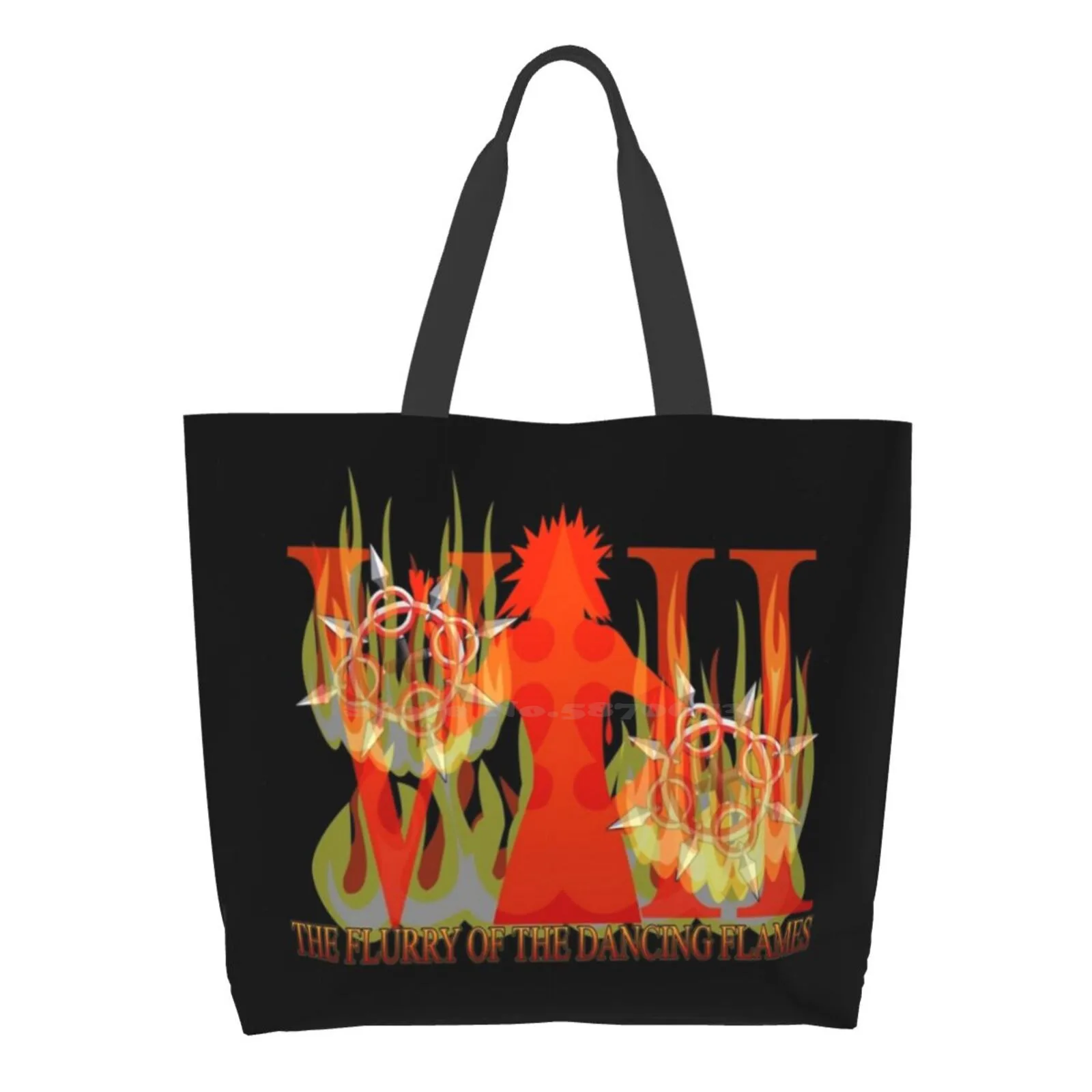 

The Flurry Of The Dancing Flames Reusable Household Tote Bags Storage Bags Kingdom Hearts Heartless Nobody Organization
