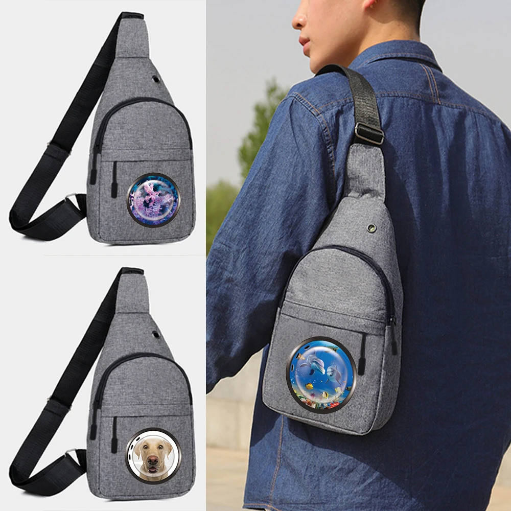 

Мужская нагрудная сумка-мессенджер с принтом, 2022