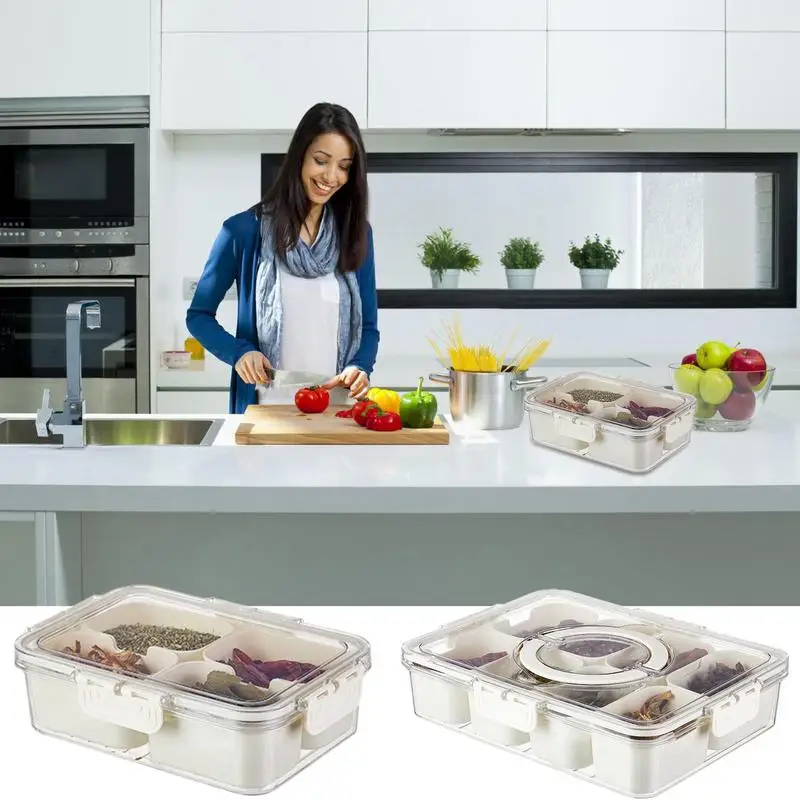 

Spice Rack Storage Bin Storage Container Kitchen Useful Special Storage Box Compartments Spice Rack Storage Bin Pantry Tray