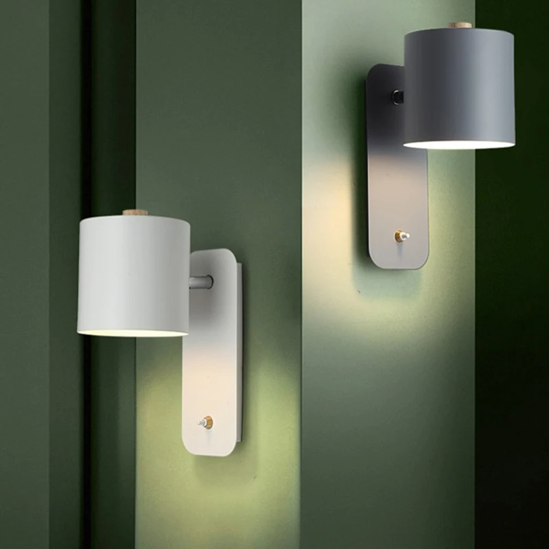 

Led Wall Lamps Indoor Lights Staircase Lighting Nordic Modern Bedroom Sconce Home Decor For Living Room With Switch Wall Lamp