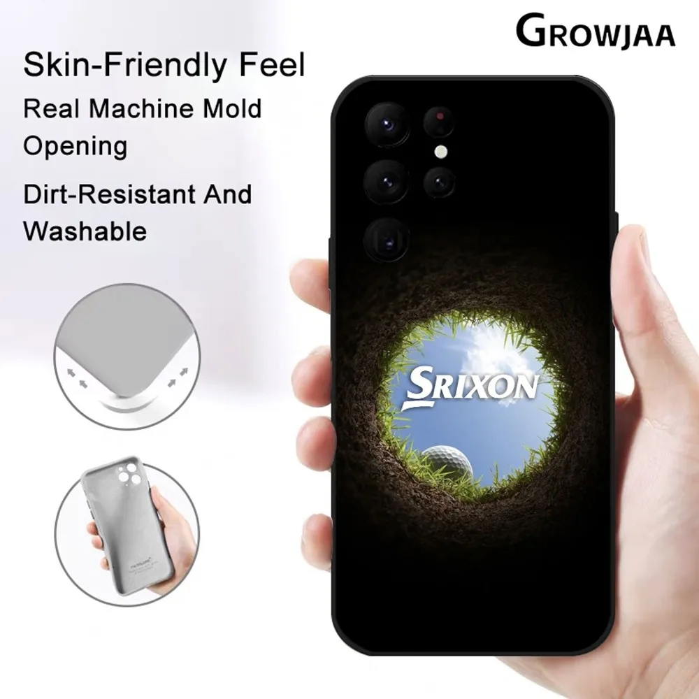 S-SrixonS Golf Luxury Phone Case For Samsung Galaxy S25 S24 S22 S23 Ultra S21 S20 Plus 5G Protective Silicone Funda