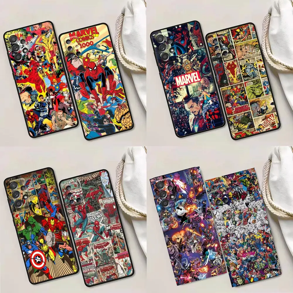 

Phone Case for Samsung A01 A02 A03s A11 A12 A13 A21s A22 A31 A32 A41 A42 A51 4G 5G TPU Case Cover Comics Marvel Characters