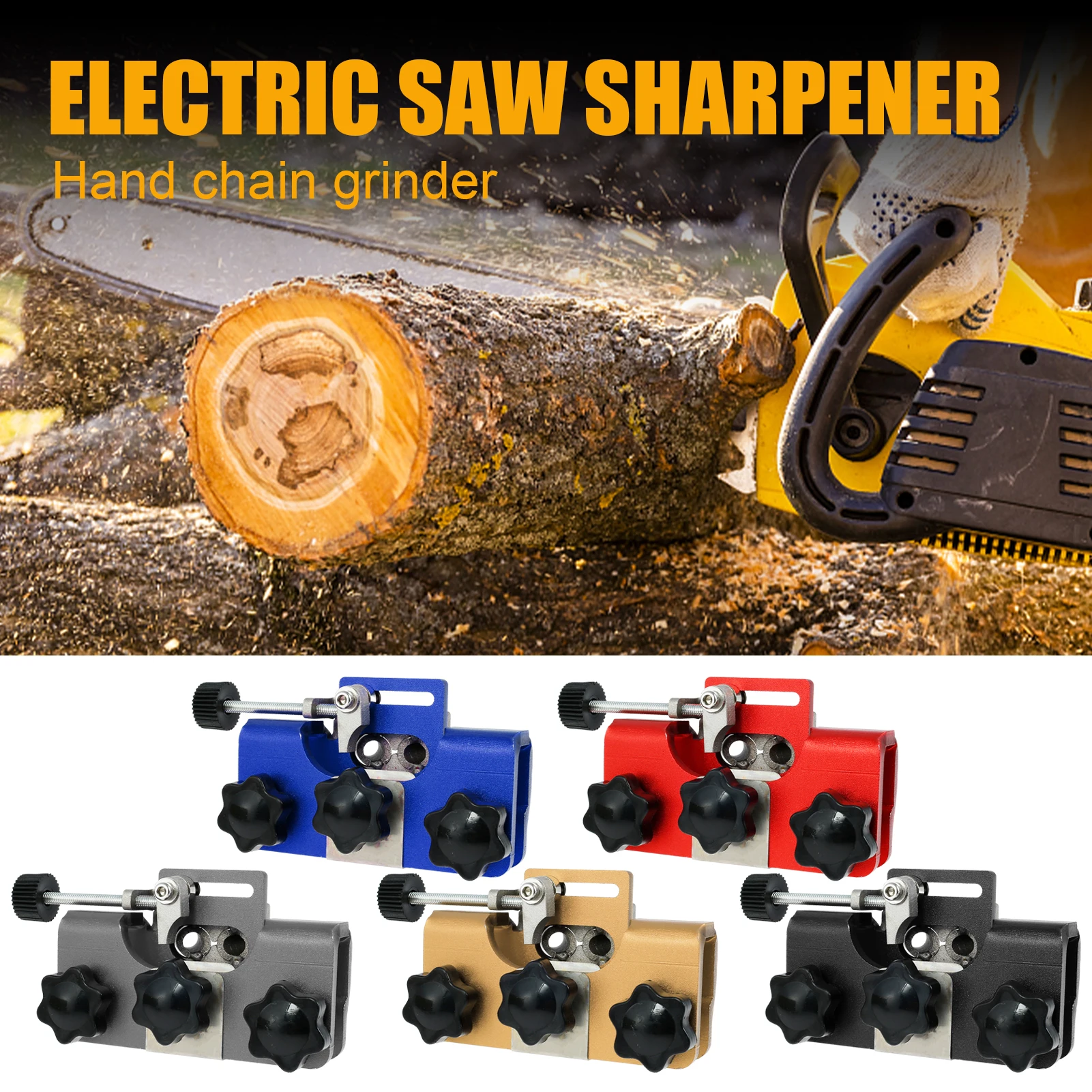 

HOT Chainsaw Chain Sharpening Jig Chainsaw Sharpener Kit Hand Chain Grinder For All Kinds Of Chain Saws And Electric Saws