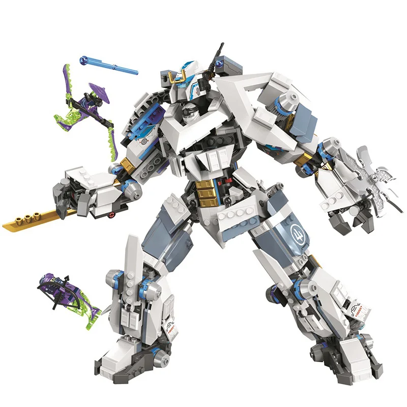 

Legacy Zane Titan Механическая битва 71738 ТВ 5 сезон строительные блоки классические модели наборы кирпичей подарок на день рождения Рождество игруш...